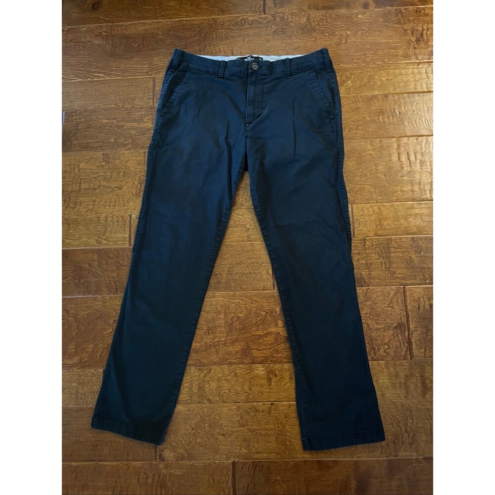 Hollister Men’s Slim Straight Epic Flex Chino Pants – Black – 34x32